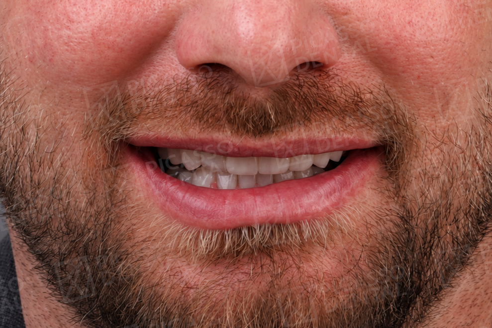 After: 20 LAVA 3M porcelain veneers, upper and lower jaw