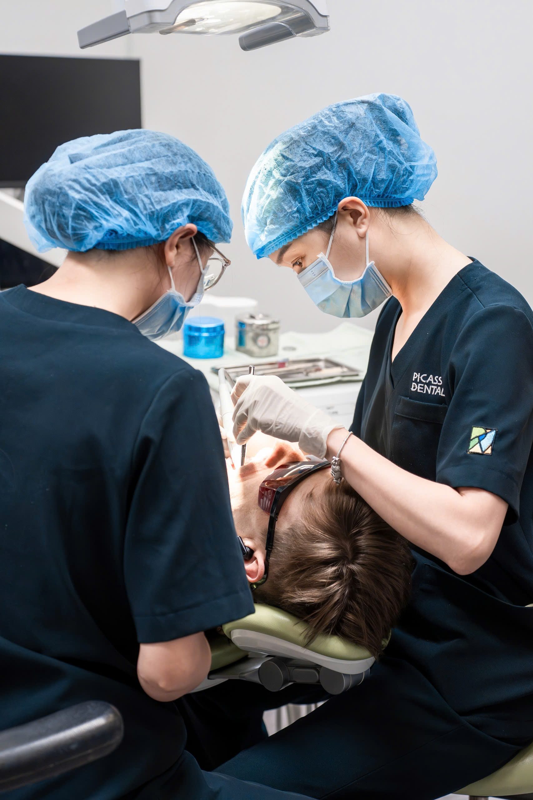 Dental procedure in progress at Picasso Dental